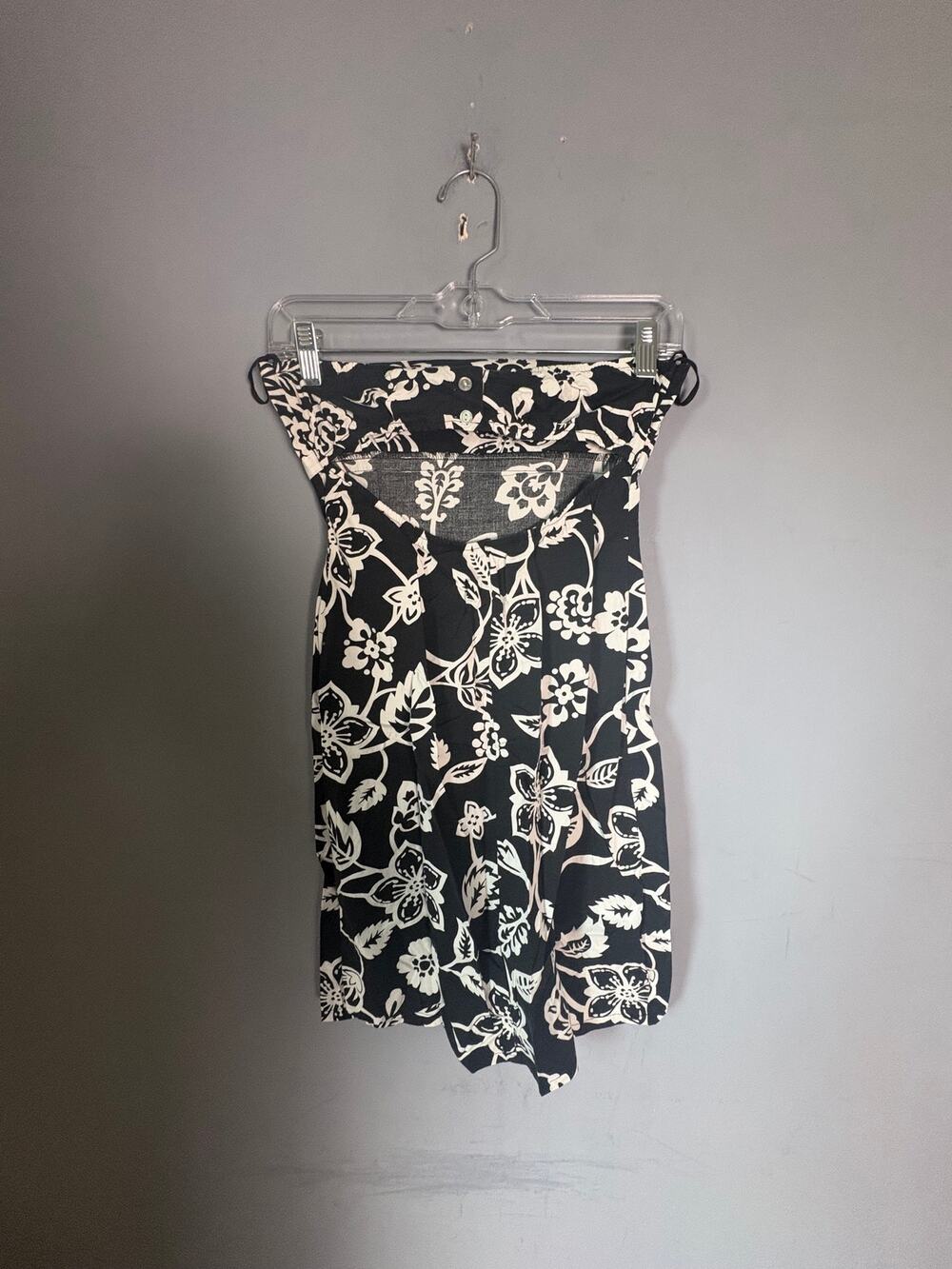 Aqua Blues Floral Print Skirt Womens Black White Size S Read